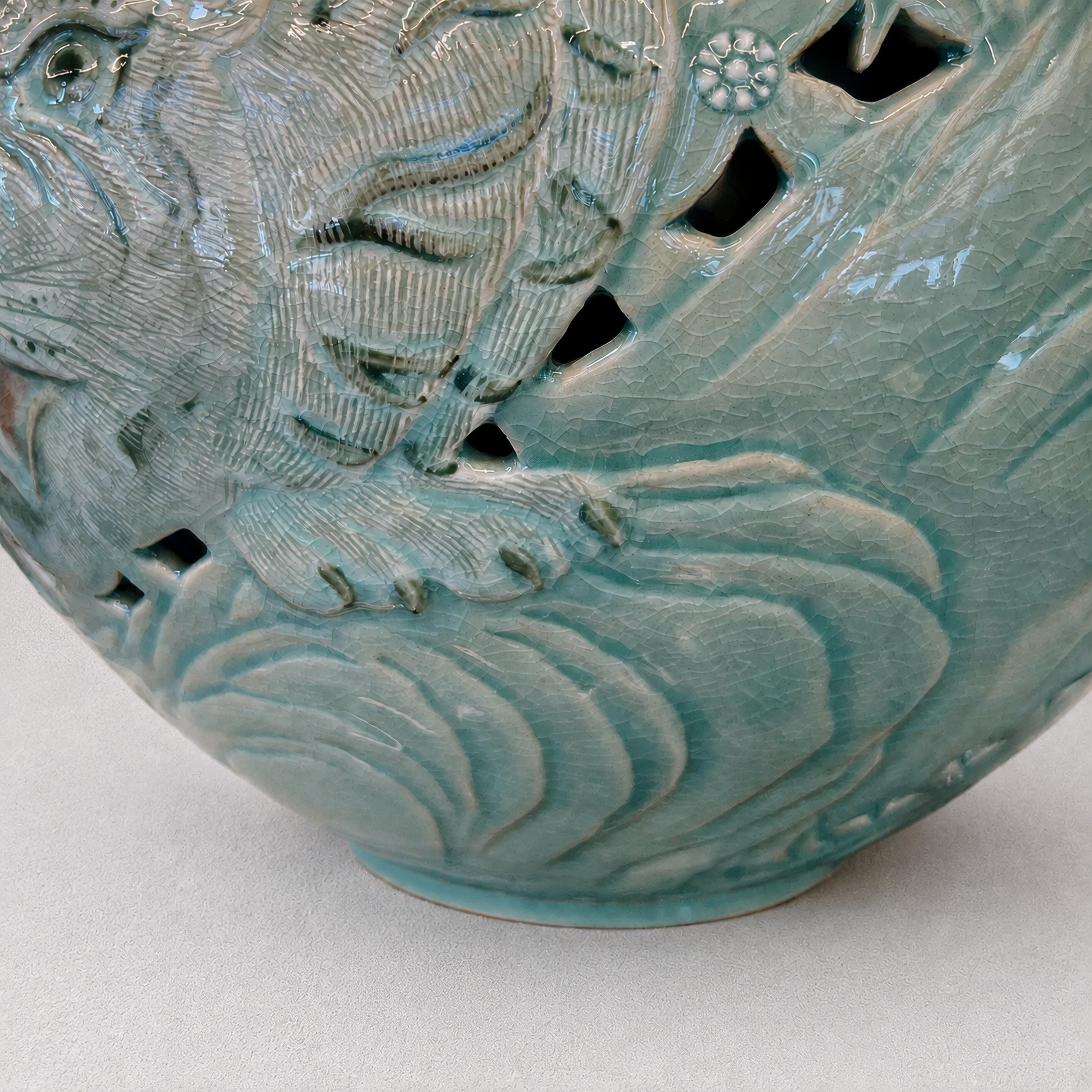 Celadon Double-Walled Openwork Vessel: Tiger Motif, 2022