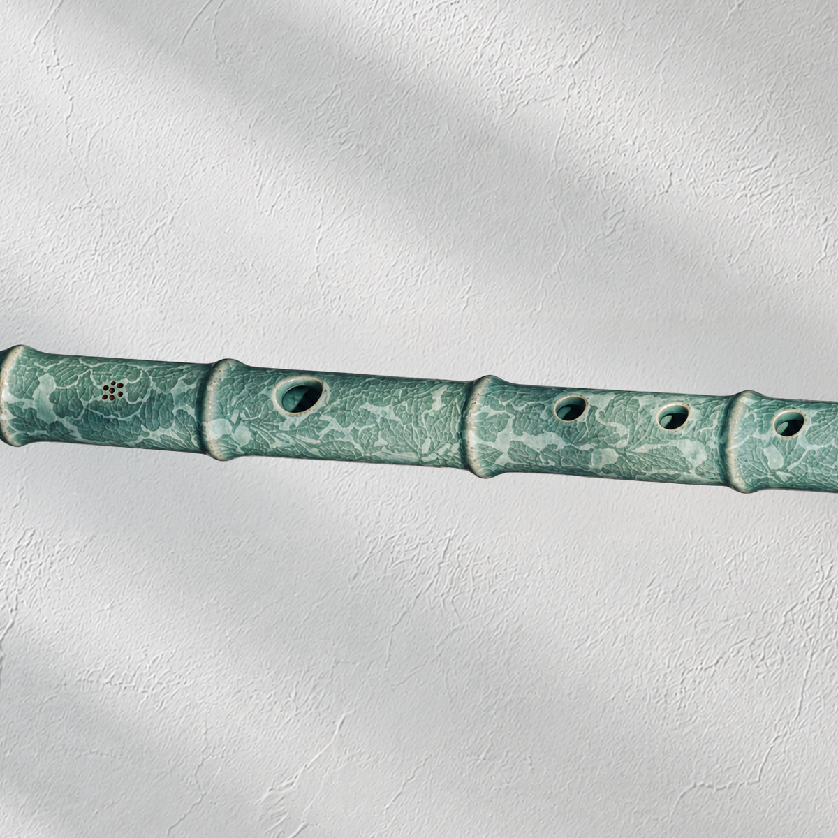 Celadon Daegeum: Peony Motif in Reverse Inlay, 2018
