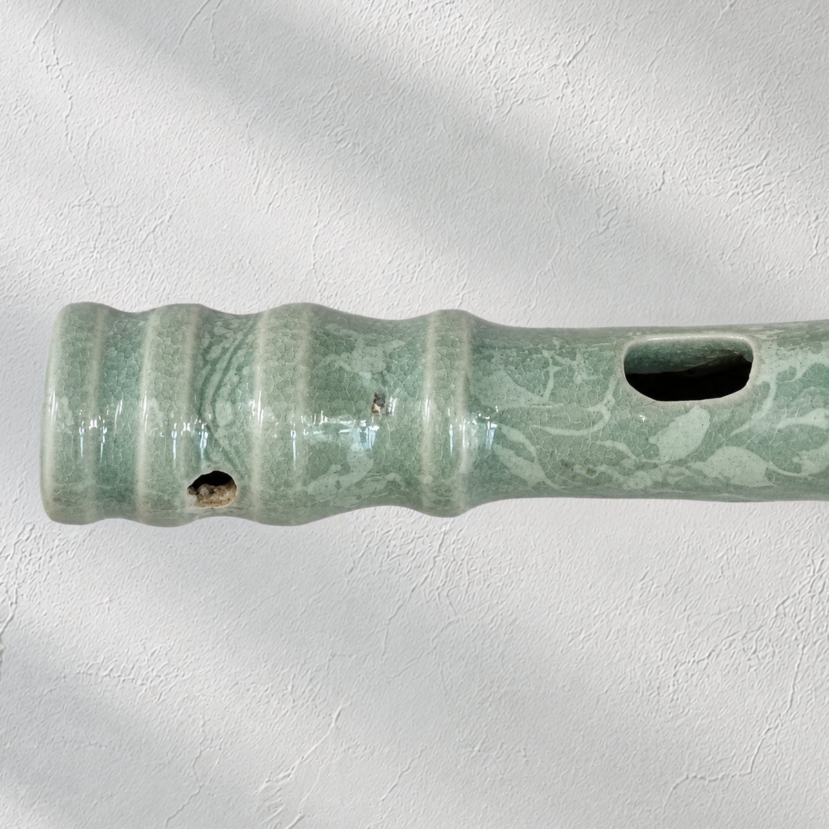 Celadon Sogeum: Peony Motif in Reverse Inlay