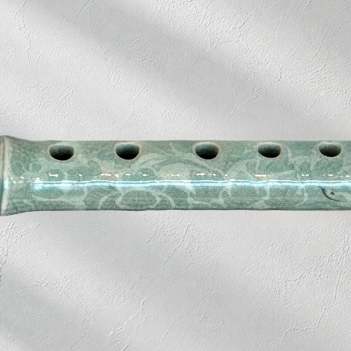 Celadon Sogeum: Peony Motif in Reverse Inlay