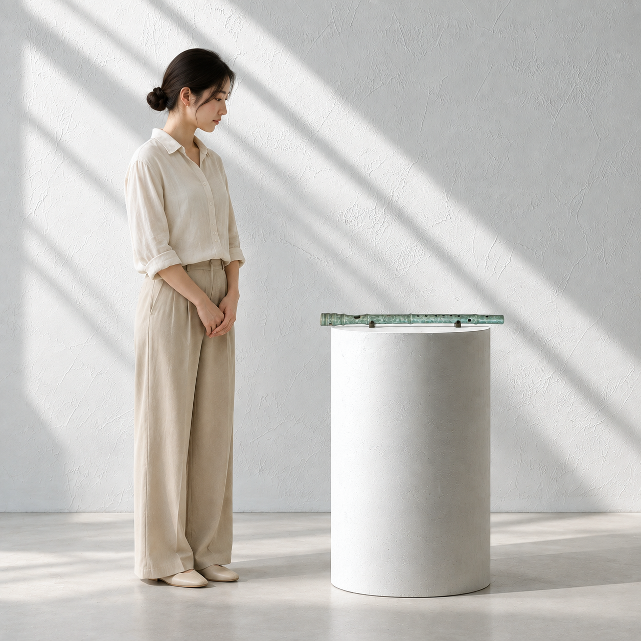 Celadon Sogeum: Peony Motif in Reverse Inlay