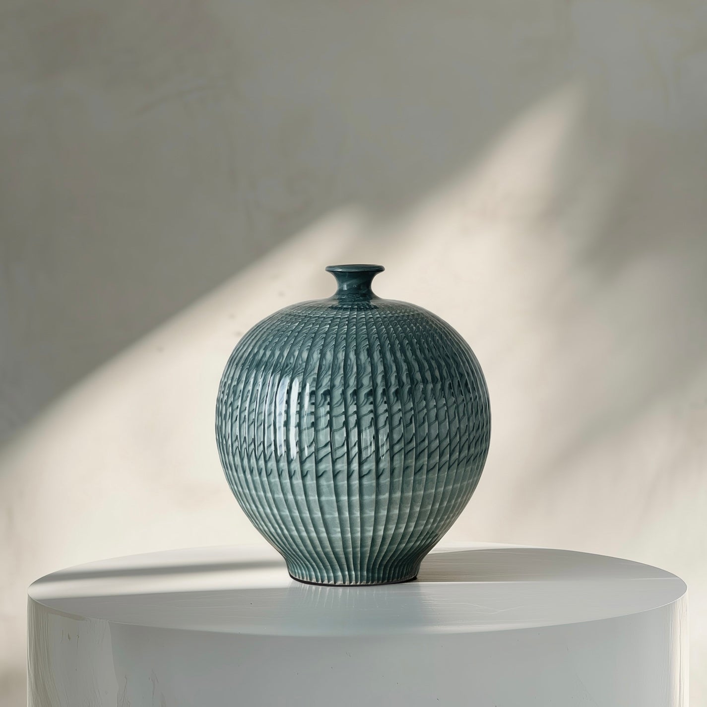 Celadon Vase with Flowing Yeonri Motif