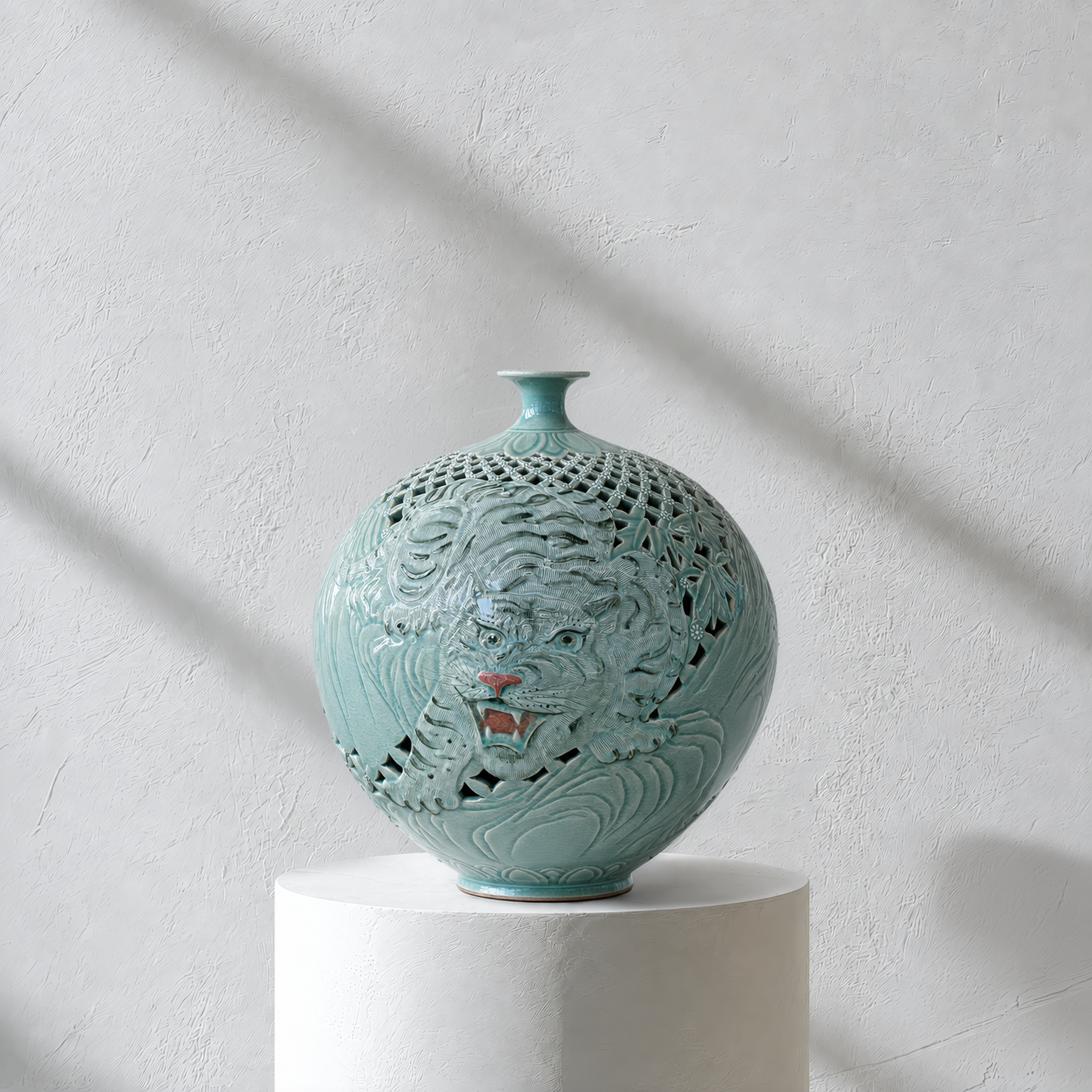 Celadon Double-Walled Openwork Vessel: Tiger Motif, 2022