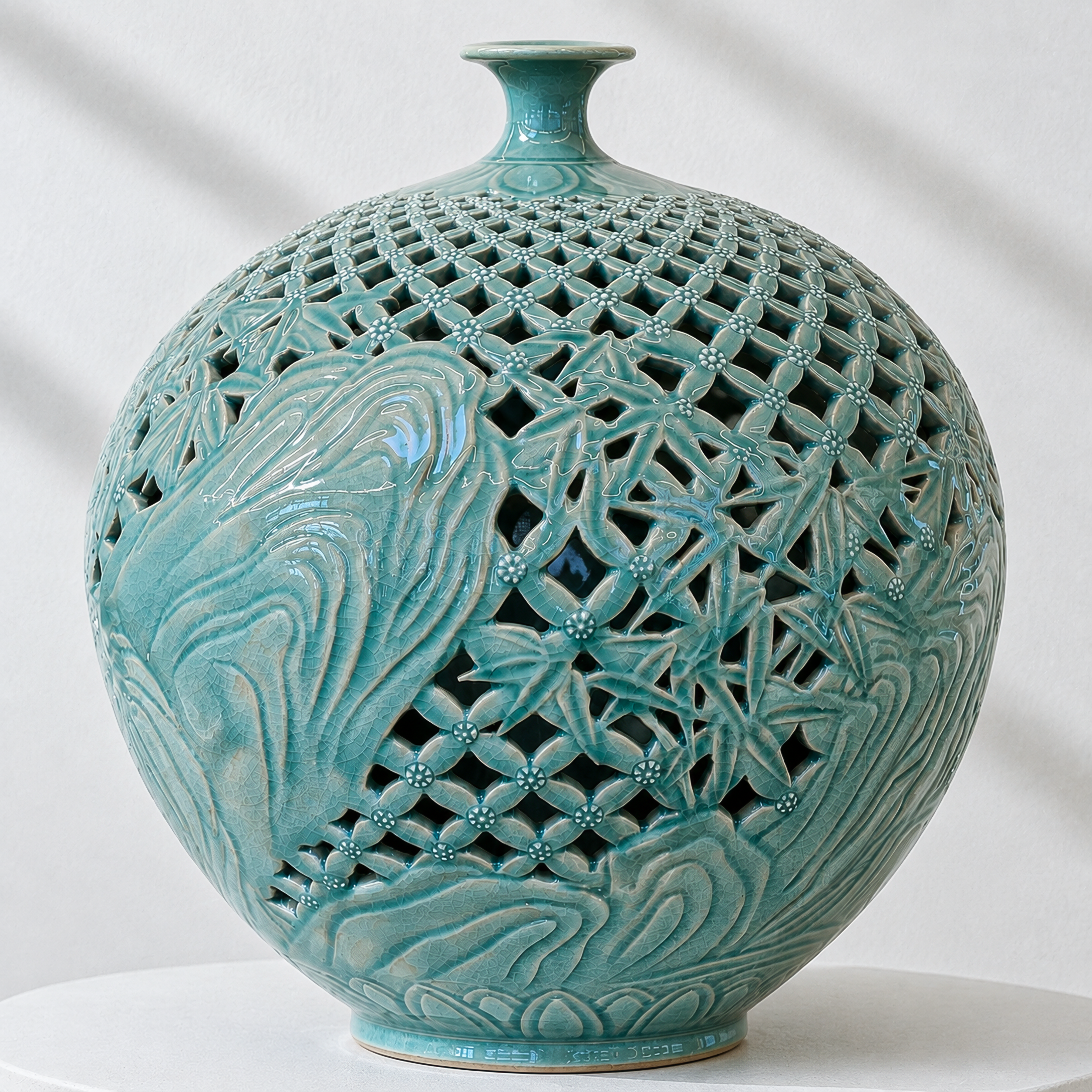 Celadon Double-Walled Openwork Vessel: Tiger Motif, 2022