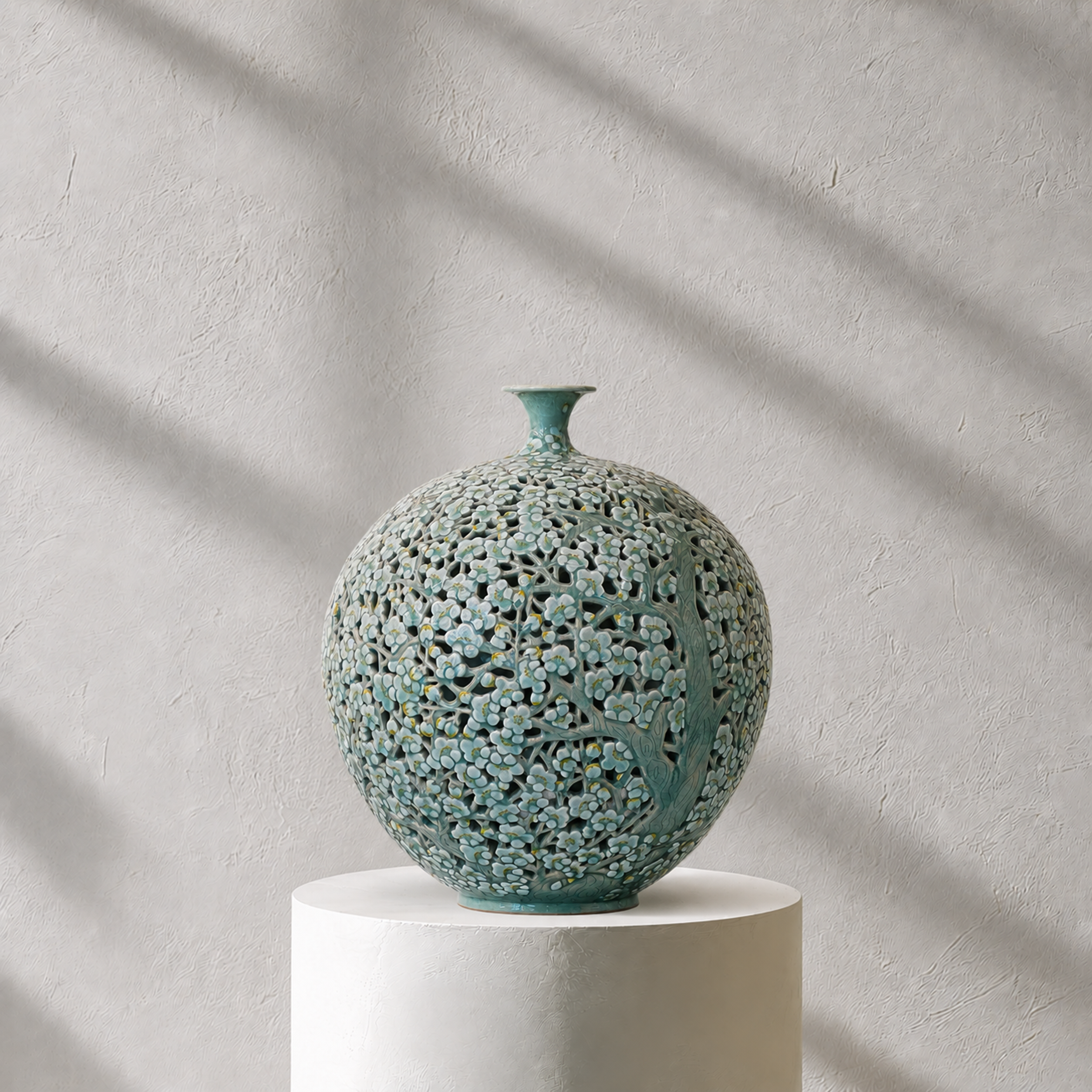 Celadon Double-Walled Openwork Vessel: Plum Blossom Motif, 2021