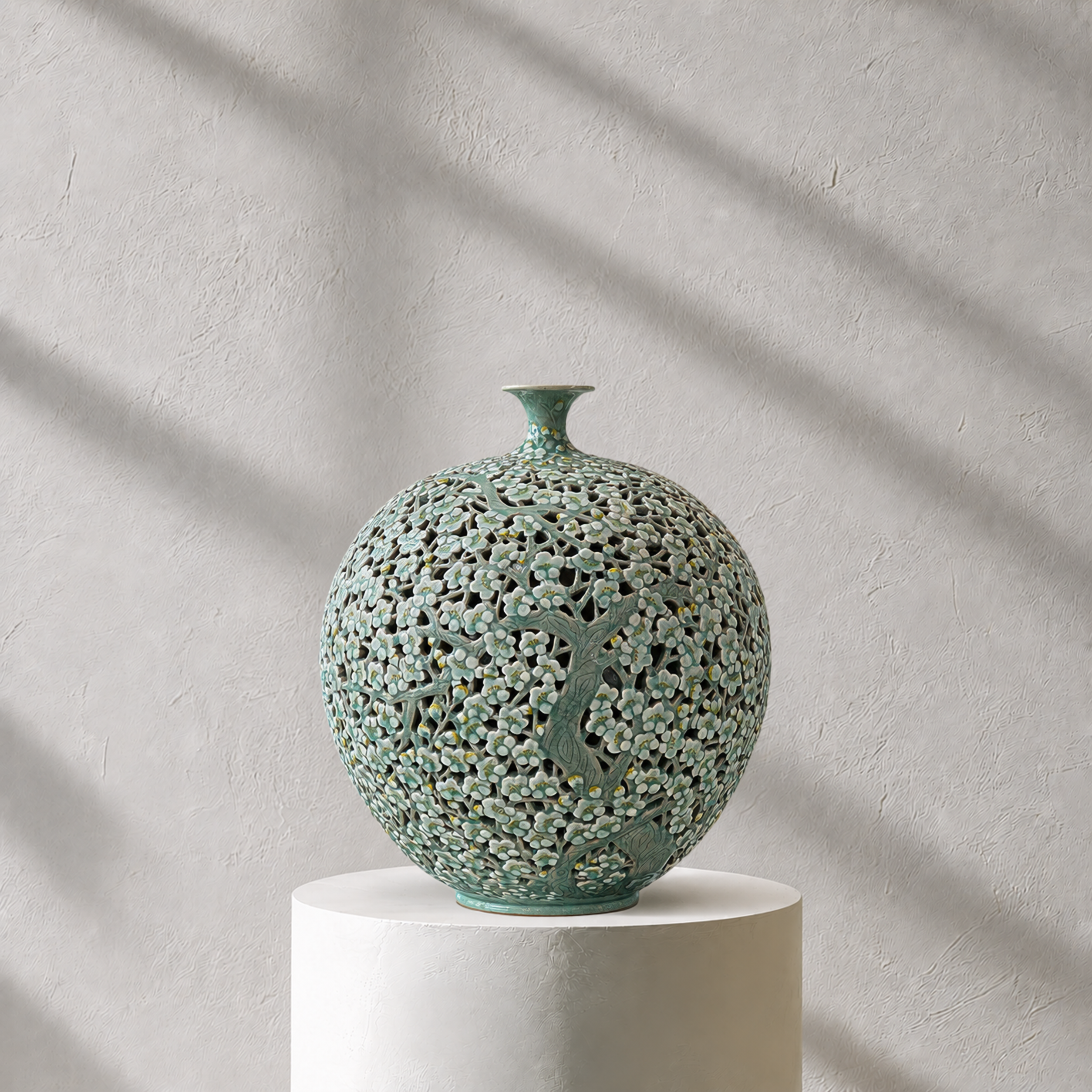 Celadon Double-Walled Openwork Vessel: Plum Blossom Motif, 2021