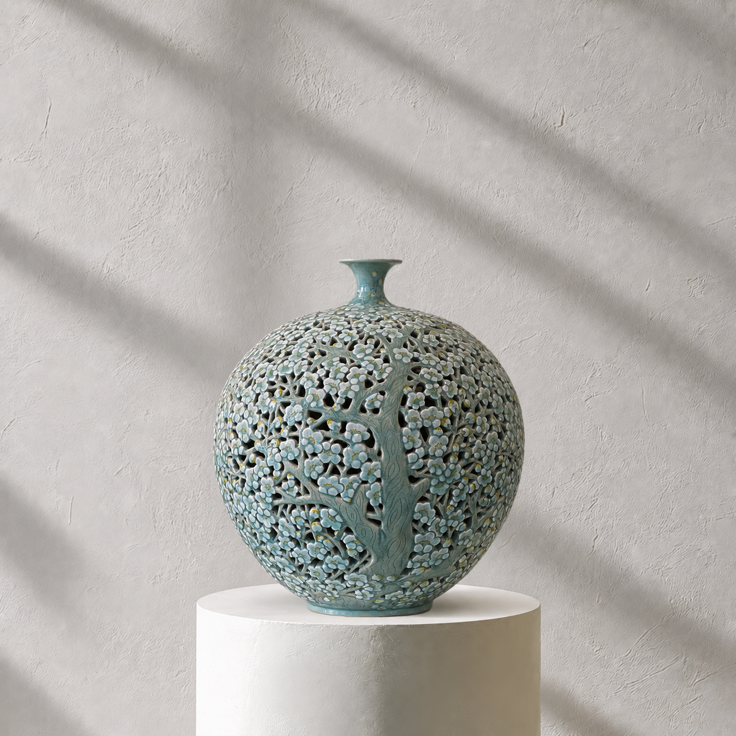 Celadon Double-Walled Openwork Vessel: Plum Blossom Motif, 2021