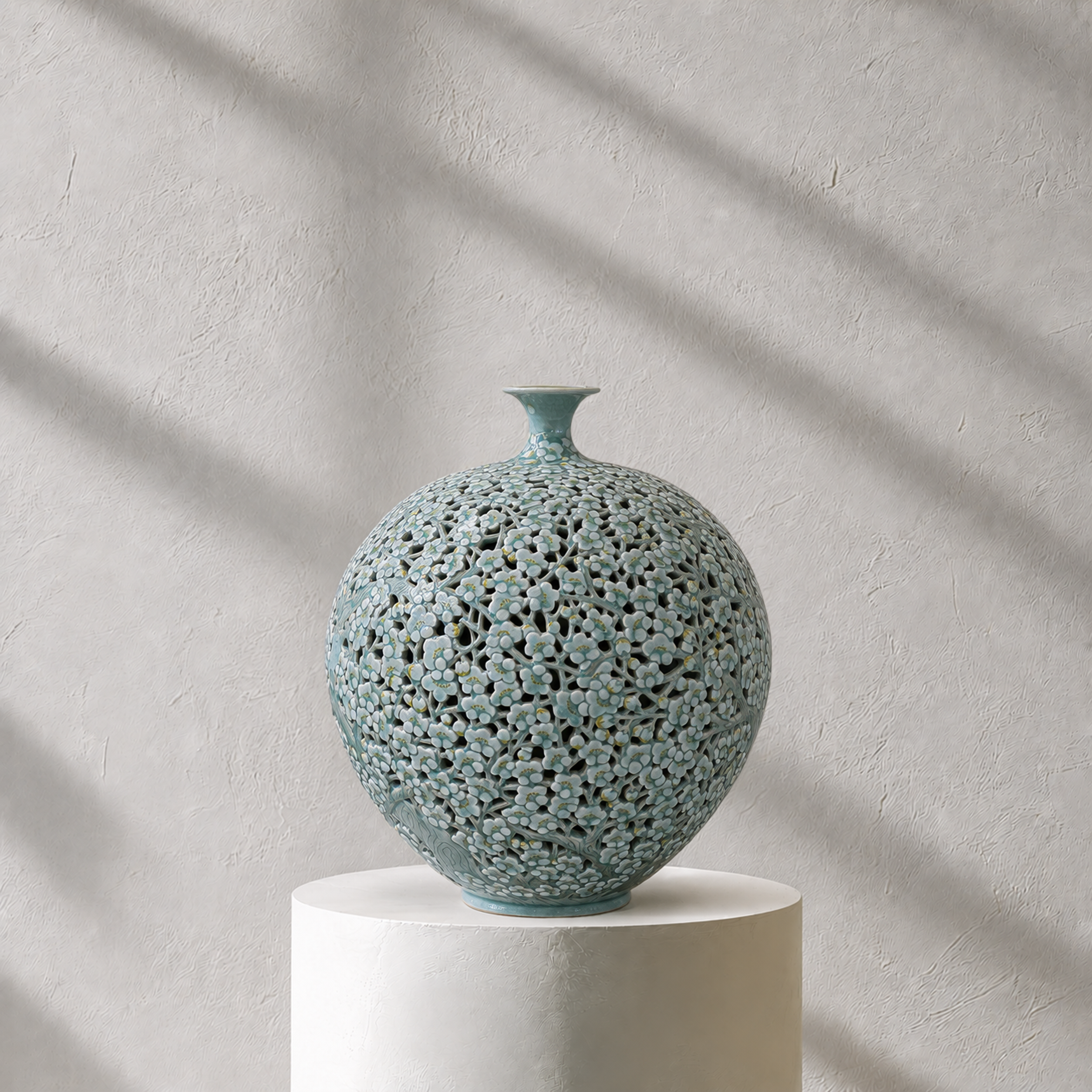 Celadon Double-Walled Openwork Vessel: Plum Blossom Motif, 2021