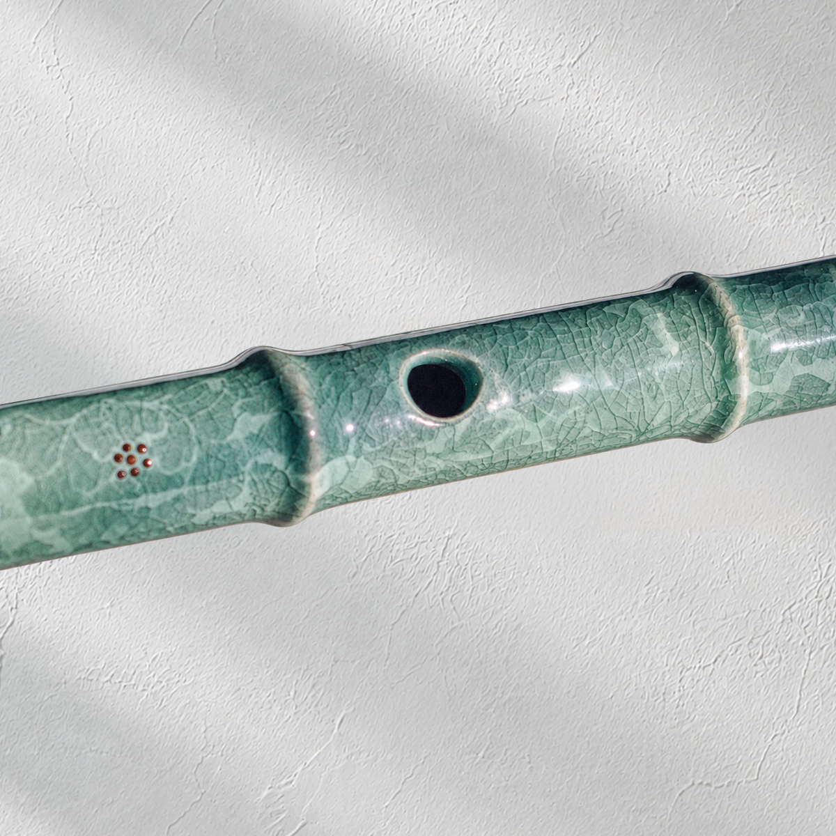 Celadon Daegeum: Peony Motif in Reverse Inlay, 2018