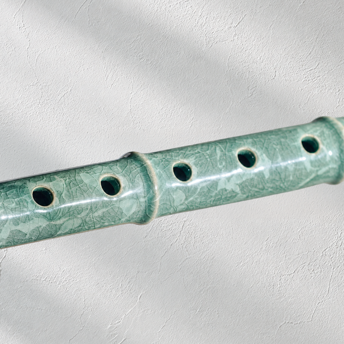 Celadon Daegeum: Peony Motif in Reverse Inlay, 2018