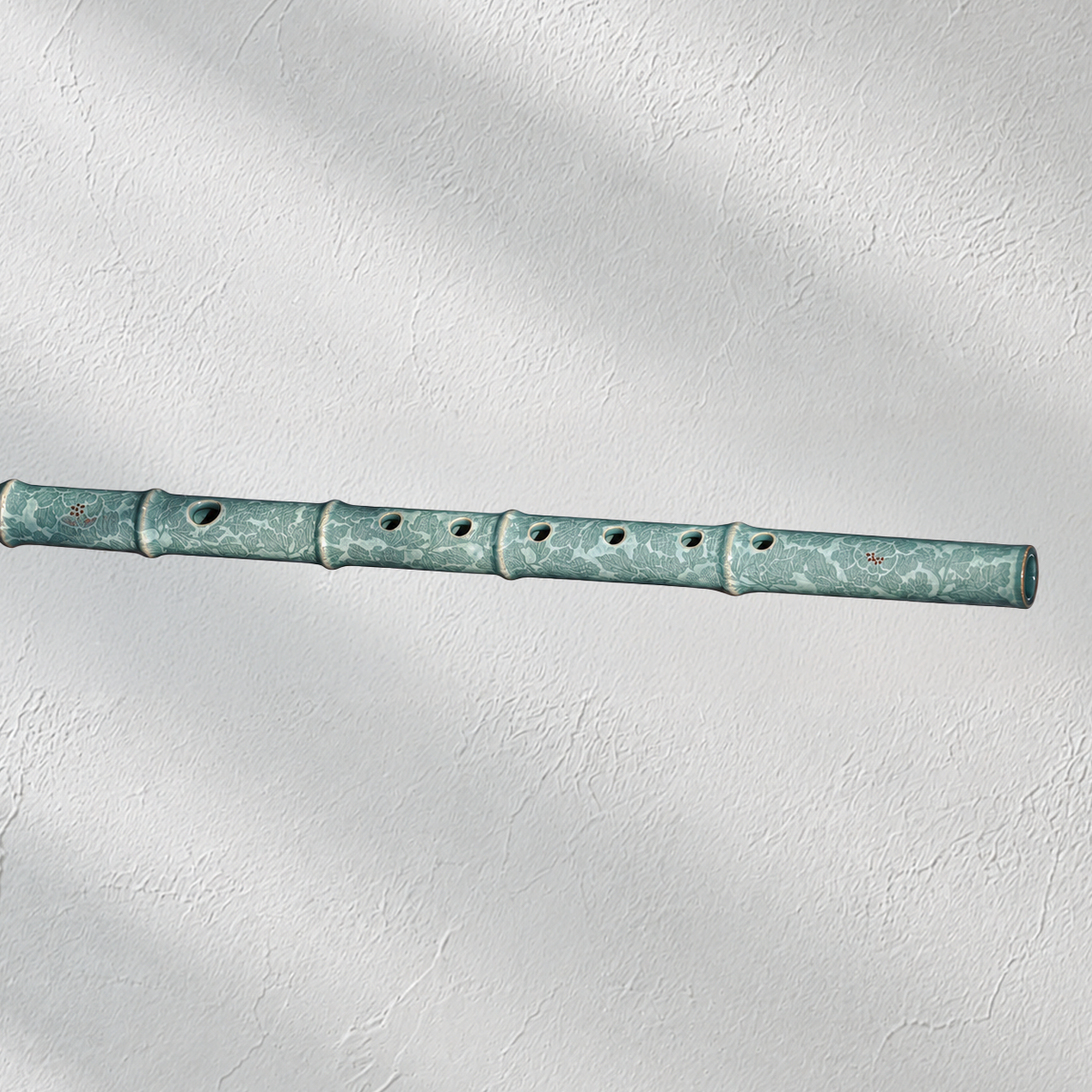 Celadon Daegeum: Peony Motif in Reverse Inlay, 2018