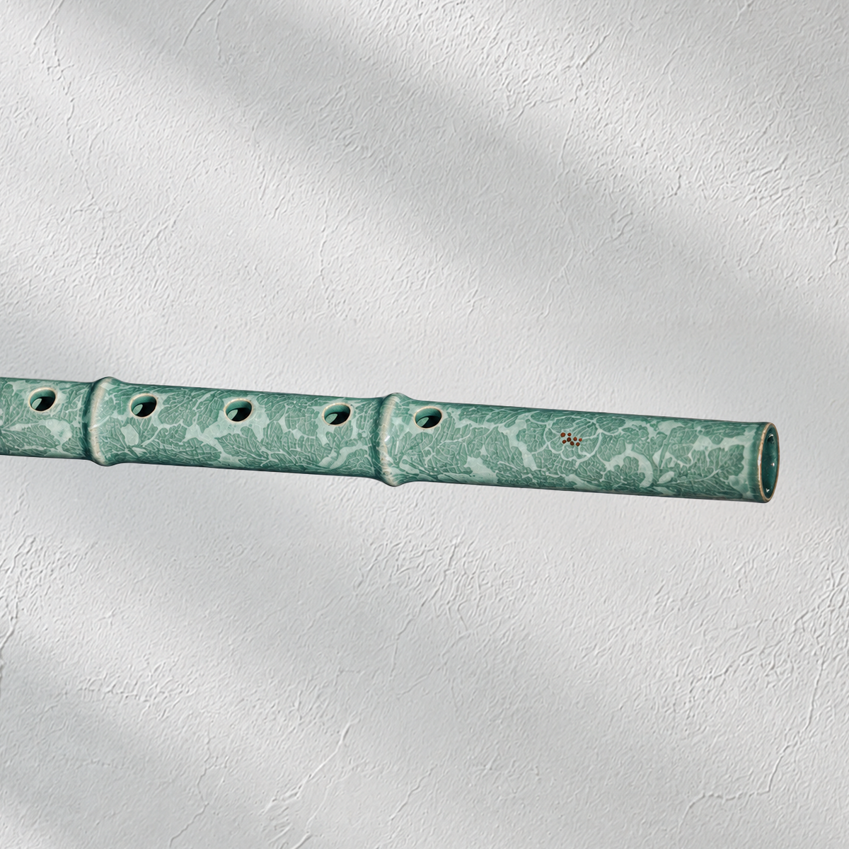Celadon Daegeum: Peony Motif in Reverse Inlay, 2018