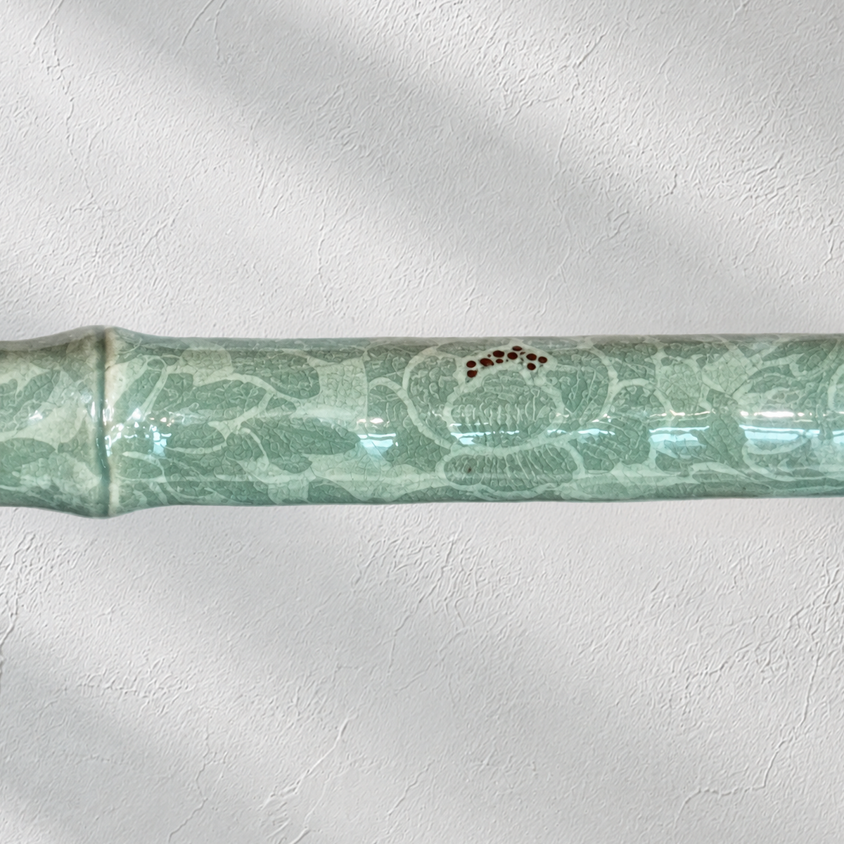 Celadon Sogeum: Peony Motif in Reverse Inlay